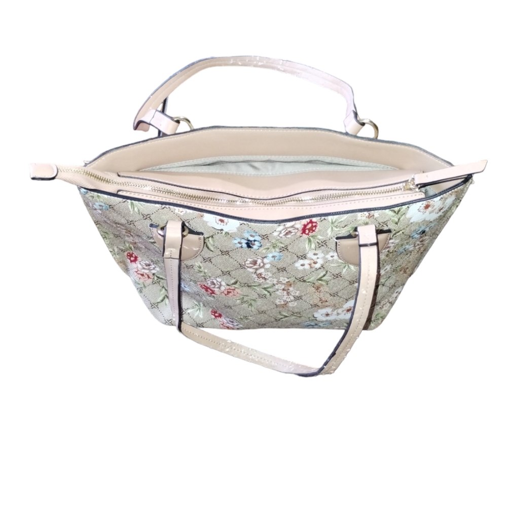 Nine West Women's Payton Small  Logofloral Tote Purse - Picture 4 of 9